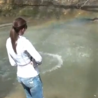 Video: Hey y’all, have you ever seen anybody make a rainbow with a 12 guage shotgun?